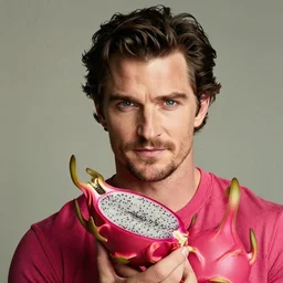 portrait of henry cavill inside a dragonfruit