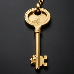 giant golden key with dj khalid's head as the base