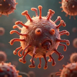 i am a butcher bacterium, warm - life destroying, unreal engine 5, digital art, octane render, 1 6 k