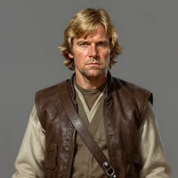 portrait of a man by Greg Rutkowski, old jedi Master Luke Skywalker from Star Wars Expanded Universe, he is about 60 years old, wearing tactical gear of the Galactic Alliance, highly detailed portrait, digital painting, artstation, concept art, smooth, sharp foccus ilustration, Artstation HQ