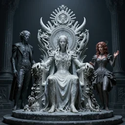 the throne of understanding, cold | highly detailed matte painting, hyperrealistic, very intrincate | cinematic lighting, award - winning | by rachel ruysch, giger, beksinski and bocklin | by austin osman spare and william blake, trending on artstation, cgsociety, official art, octane.