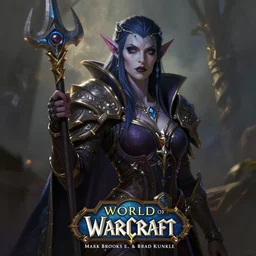 The Dark Elf Queen as a World of Warcraft character digital illustration portrait design by, Mark Brooks and Brad Kunkle and Artgerm, detailed, soft lighting