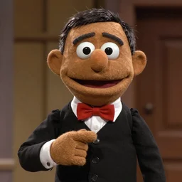 A still of Mr. Bean depicted as a muppet