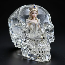 a beautiful crystal skull princess by Edgar Maxence and Ross Tran