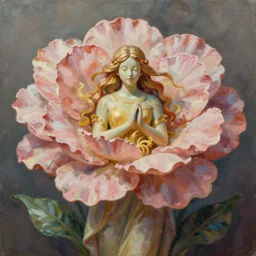 a painting by james jean of flower god, concept art, character only, figurine!!!, trending on artstation, 4 k, highly - detailed
