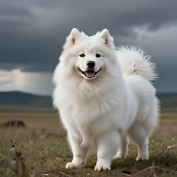 samoyed, artwork by raphael lacoste, epic, cute