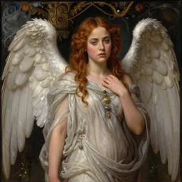 rachel mcadams as an angel, detailed digital painting, pre - raphaelite, intricate