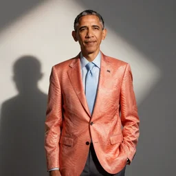 obama in a salmon suit