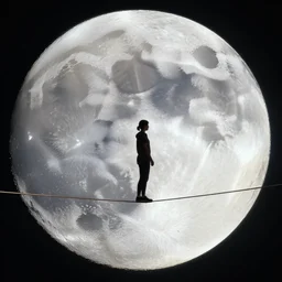 tightrope walking to the moon