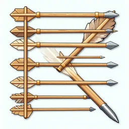 [ feathered wooden arrows with steel tip ] [ unity 2 d ] [ spritesheet ] [ video game assets ]