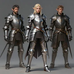 full body portrait of an female elf wearing knight armor, an ultrafine hyperdetailed illustration by tooth wu and wlop and beeple and greg rutkowski, trending on artstation, highly detailed, 4 k, 8 k