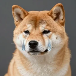 Crying sad Shiba Inu, art by Donato Giancola and Bayard Wu, digital art, trending on artstation