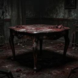 photo of a creepy table