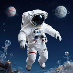 an astronaut lost in the ocean, space themed