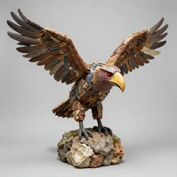 A sculpture a 🦝 made pure recycle materials, Josephine Wall