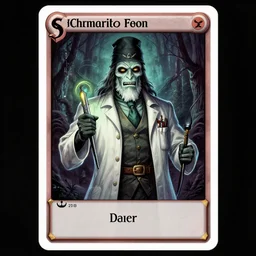 The cursed doctor trading card illustration