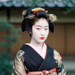 Portrait Photograph of a Japanese Geisha Illford FP4 Plus