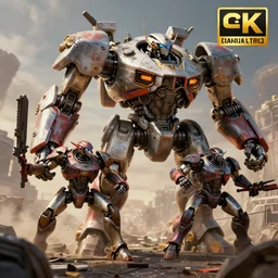 dieselpunk mechs doing battle, highly detailed, 4 k, hdr, award - winning, octane render, artstation