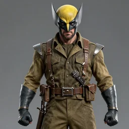Wolverine is a World War II soldier 4K detailed super realistic