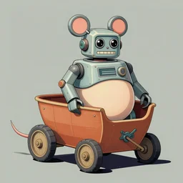 ( ( ( ( ( 1 9 5 0 s retro future android robot fat robot mouse wagon. muted colors., ) ) ) ) ) by jean - baptiste monge,!!!!!!!!!!!!!!!!!!!!!!!!!
