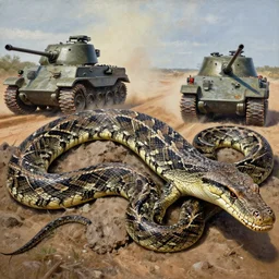 daniel brereton paints panzer - boa constrictor hybrid pile panorama