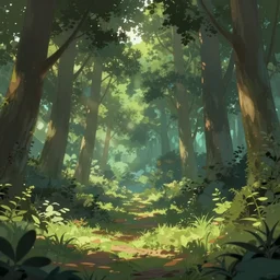 landscape, storybook illustration, visual novel, bokeh, cinematic, filmic, rtx, woodland, cinematic