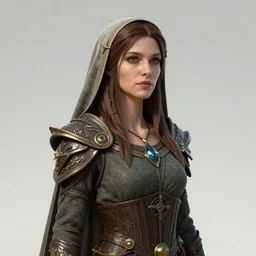 an unreal engine 5 rendered portrait of a female fantasy priestess of an unknown species, artstation, deviantart, fantasy, lord of the rings, dungeons and dragons, 3d game portrait, rpg character portrait