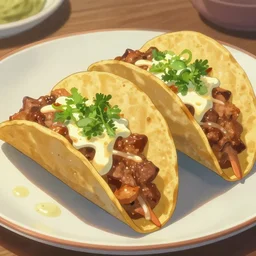 close - up of a delicious plate of tacos, key visual, a fantasy digital painting by makoto shinkai and james gurney, trending on artstation, highly detailed
