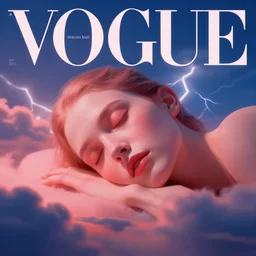 3 d, sci - fi, morning, sleepy fashion model face, sun, cinematic, lightning clouds, vogue cover style, poster art, light red and deep blue mood, realistic painting, intricate oil painting, high detail, figurative art, multiple exposure, poster art, 3 d, by tooth wu and wlop and beeple and greg rutkowski