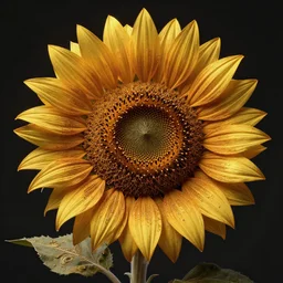 the supernova of an epic petrified wild sunflower, surrealism!, studio lighting, golden ratio, details, scifi, dark fantasy, intricate, decadent, ornate, highly detailed, digital painting, octane render, ray tracing reflections, 8 k, artstation, concept art, smooth, sharp focus, illustration, art by artgerm, loish, by wlop