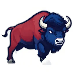 NFL sports logo of an angry bison