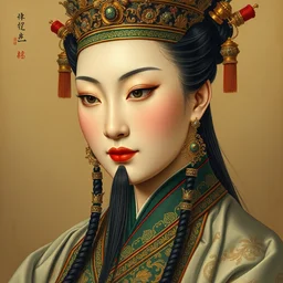 detailed portrait of last chinnese empress
