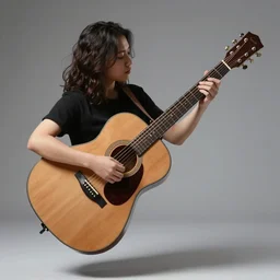 a guitar flying - n 3
