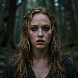 a portrait of jennifer lawrence as a troll, ugly, in a dark forest, extremely detailed digital art, trending on artstation hyper realistic matte painting, by artgerm