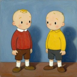 calvin and hobbes as adults, painting by picasso