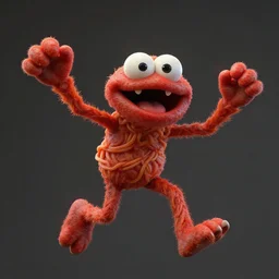 photorealistic flying spaghetti monster. hyperdetailed photorealism