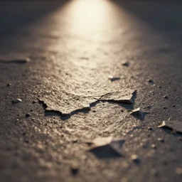 close up detail of a surface with crusty displacement, 3 point source light, hyperealistic, rim light, very blur depth of filed, high detailed, octane, unreal engine 5