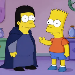 dante's infero with bart simpson