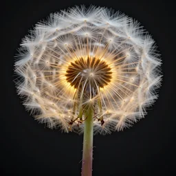 nuclear mushroom cloud dandelion, symmetrical, highly detailed, digital art, sharp focus, trending on art station, glowing radioactive