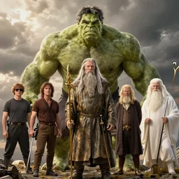 the hulk starring as gandalf in lord of the rings, staff, white beard,, still from a pixar movie, high quality 3 d render, movie, pixar, renderman, 4 k, artstation