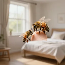 oh shit, i left the window open last night and a bunch of bees got into my bedroom and are actively stinging me
