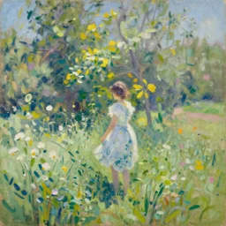 Summertime, Impressionism, oil painting