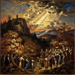The fall of Gondolin, painting by Titian