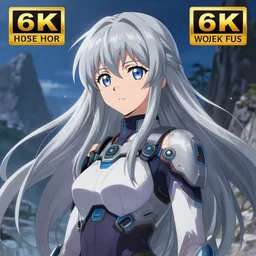 anime princess scifi, himalayan woman with long silver hair, 8k hdr pixiv dslr photo by Makoto Shinkai and Wojtek Fus