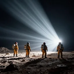space miners in the style of sven nordqvist