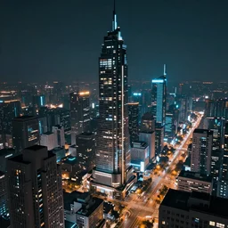 hd photo of futuristic cyberpunk city in style of Jeszika Le Vye, highly detailed