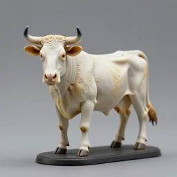 80mm resin detailed miniature of cow, animal, beautiful bone structure, symmetrical facial features, Product Introduction Photos, 4K, Full body