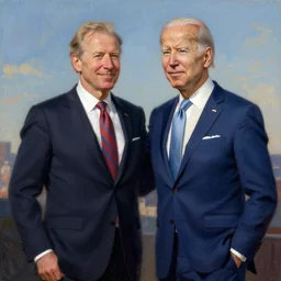 joe biden ascendant, by j. c. leyendecker and beksinski