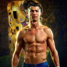 glowwave portrait of cristiano ronaldo from borderlands 3, au naturel, hyper detailed, digital art, trending in artstation, cinematic lighting, studio quality, smooth render, unreal engine 5 rendered, octane rendered, art style by klimt and nixeu and ian sprigger and wlop and krenz cushart.