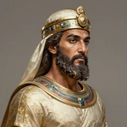 portrait arabian jason momoa as ancient assyrian warrior, curled beard, crown, intricate, elegant, highly detailed, digital painting, artstation, concept art, smooth, sharp focus, illustration, orientalism, bouguereau, rutkowski, mucha